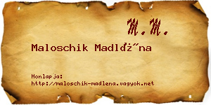 Maloschik Madléna névjegykártya